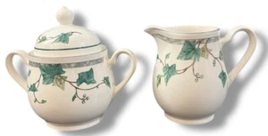 Noritake Keltcraft Ivy Lane Cream Pitcher and Sugar with Lid 9180 Ireland - Picture 1 of 13