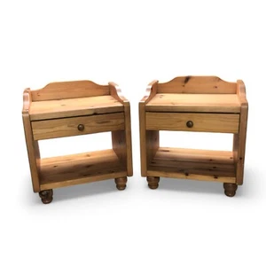 Pair of Vintage Swedish Pine Night Stands - Picture 1 of 6