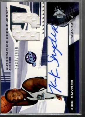 A9344- 2004-05 SPx #135 Kirk Snyder RC Auto Jersey /1999 (ROOKIE CARD) - Image 1 of 2