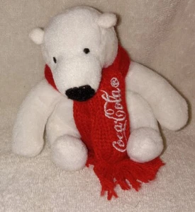 Coca Cola Polar Bear with Red Scarf Boyd's Plush Coke Toy Bear - Picture 1 of 5
