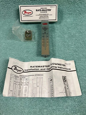 Dwyer 系列 RMA-4 速率主流量计 0.5 – 5.0 SCFH 空气 全新带盒 — 第 1/4 张图片