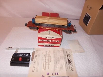 AMERICAN FLYER #971 LUMBER UNLOADING CAR IN ORIGINAL BOX LOT #X-38 - Image 1 of 4