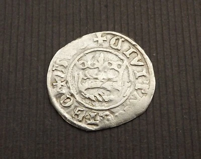 Poland Medieval 1526 1/2 Grosz Groschen Ludwig OVERSTRUCK Silver VF C9890 - Image 1 of 2