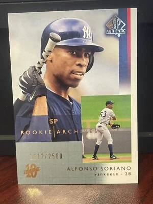 2003 SP Authentic Alfonso Soriano #109 Rookie Archives /2500 Yankees 3878 - Image 1 of 2