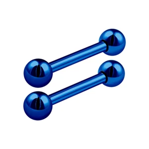 PAR 16G 1/4 ACERO AZUL TITANIO BARRA TRAGUS CARACOLA HÉLICE DAITH CARTÍLAGO TACHUELAS - Imagen 1 de 1