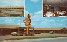 CHIEF MOTEL & RESTAURANT Colby, Kansas Roadside c1950s Chrome Vintage Postcard