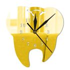 Modern DIY Acrylic Teeth Mirror Wall Clock with Quartz Scanning Movement