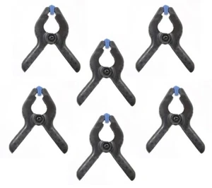 SET DI 6 MORSETTI MORSETTO STRETTOIO PINZA A MOLLA IN PLASTICA da 2" 65 mm - Foto 1 di 2