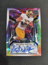 2023 Leaf Metal MICHAEL MAYER AUTO XROOKIE CARD TIE DYE CRYSTALBA-MM1 RAIDERS!!!