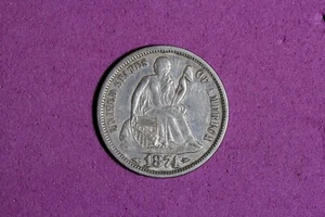 1874 Seated Liberty Dime w/ Arrows #M21920 - Picture 1 of 2