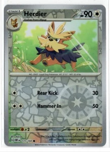 Pokemon Obsidian Flames Reverse Holo 171/197 Herdier - Picture 1 of 1