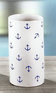 Kleine Wolke Zahnputzbecher 11,5x6,2 cm Fb.: "Anchor" Weiß/Blau Topp Quality - Picture 1 of 5