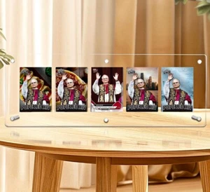 Pope Leo XIV Topps Now & Leaf Metal Cards Set of 5 with Acrylic Display - Picture 1 of 8