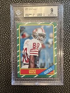 1986 Topps #161 Jerry Rice Rookie RC Graded Beckett BGS 9 Mint GOAT 49ERS RARE