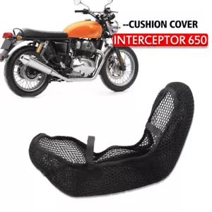 FOR Royal Enfield Interceptor 650 anti-slip 3D mesh fabric breathable seat cover - Picture 1 of 6