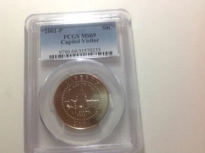 2001-P Capitol Visitor Half PCGS MS69 (green) - Picture 1 of 2