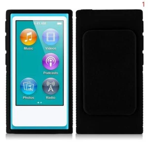 1 Soft Gel Case Rubber Cover Belt Clip Holder For iPod Nano 7th W3E2 Gener A❁UK - Picture 1 of 4
