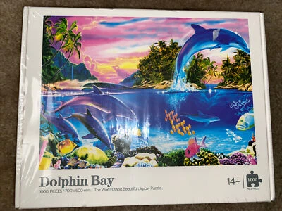 1000 Piece Jigsaw Puzzle –Dolphin Bay Large Jigsaw Puzzle Game Toys Gift Family - Image 1 of 3