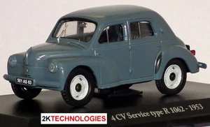 Renault 4CV Servizio Tipo R 1062 1953 1/43 Scala Grigio New Su Plynth T48 Post - Foto 1 di 3