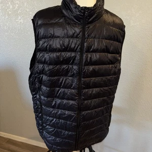 UniQlo Vest Mens XL Black Quilted Puffer Lightweight - Picture 1 of 7