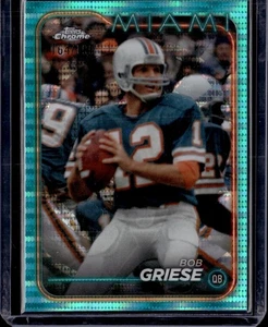 2024 Topps Chrome Bob Griese Aqua Sonar Refractor 164/199 - Picture 1 of 2