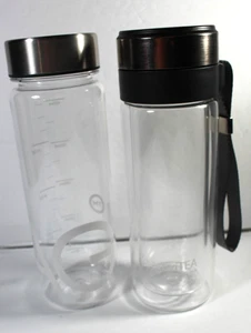 Activitea Double Wall Glass Tea Infuser Bottle 300ml & AG1 500ml Acrilic Bottle - Picture 1 of 11