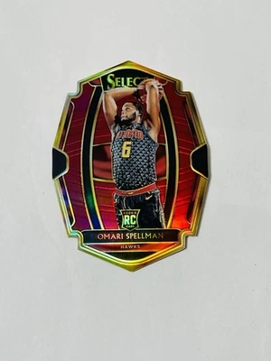 2018-19 Panini Select - Premier Level Omari Spellman #196 Maroon Prizm /175 (RC) - Image 1 of 2