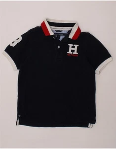 Tommy Hilfiger Jungen Graphic Rugby Poloshirt 5-6 Jahre Navy Blau Baumwolle AM16 - Bild 1 von 3
