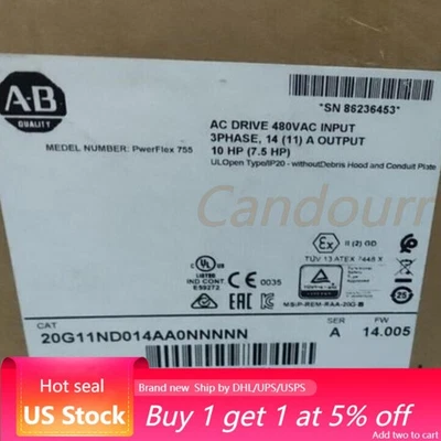 NEU AB 20G11ND014AA0NNNN PowerFlex 755 AC kostenloser schneller Versand USA kostenlose Steuern - Bild 1 von 4