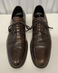 Coach Braun Leder Schnürschuhe Einfach Mandel Zehe Oxford Elegant Schuhe Herren Größe US 9 - Bild 1 von 23