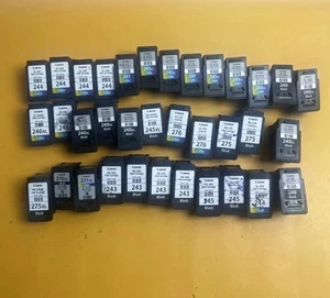 Empty Hp And Cannon Ink cartridges lot 62 HP With 35 Canon - Photo 1/3