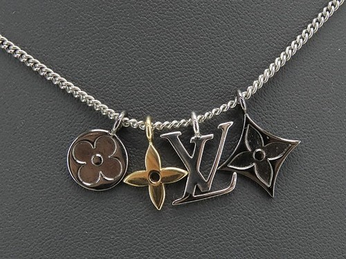 LOUIS VUITTON（LV） Collana LOUIS VUITTON Ciondolo LV Istinto Argento Gunmetallic Argento Oro M00521