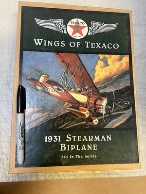 Banco Biplano Stearman Wings of Texaco 1931 3er en Serie Ertl Coleccionables #F121 Foto 1 de 4