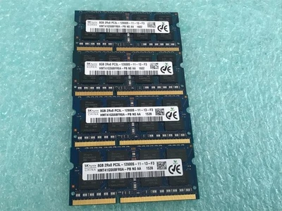 32GB(4 x 8GB) SK Hynix HMT41GS6BFR8A-PB PC3L-12800S DDR3 SODIMM Laptop RAM R740 - Image 1 of 4