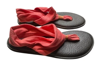 Sandalias Sanuk Yoga Mat Sling para mujer 8 Coral Informal Playa Verano Zapatos Chanclas Foto 1 de 4