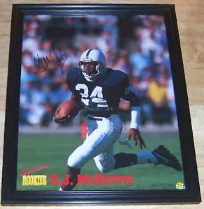 C.O.A. AUTOGRAFIADO O.J. Foto enmarcada 8x10 firmada por McDuffie Penn State H8 - Imagen 1 de 1