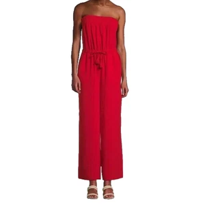 Tube Jumpsuit Strapless Juniors Size 3-5 Medium Red NEW - Picture 1 of 7