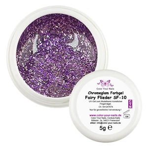 Gel de color lila 5 g Premium Fairy Chromeglam (SF-10) MEGA gel de brillo - Imagen 1 de 2