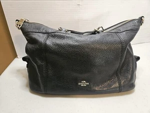 Coach Lennox Pebble Leather Black Satchel F59325 Handbag Purse AS IS  - Bild 1 von 10