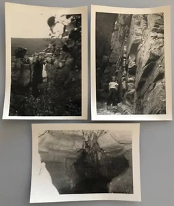 1950 Devil's Doorway Wisconsin Devil State Park Echtfotos Höhle der Hügel Vintage 3 - Bild 1 von 4