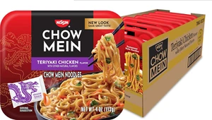Fideos Nissin Chow Mein, pollo teriyaki, 4 onzas (paquete de 8) - Imagen 1 de 12