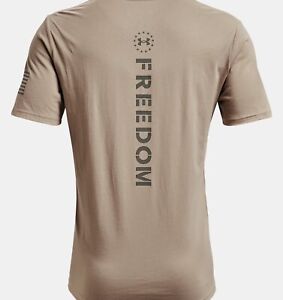 Under Armour Mens UA Freedom Back Stripe Short Sleeve Graphic T-Shirt SS Tee USA