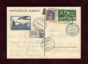 Offizielle Karte Internationale Ausstellung WasserKraftnutzung Basel 1926; 62054 - Picture 1 of 2