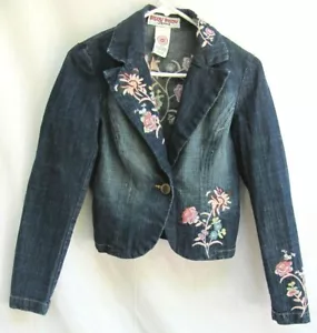 JEANS BISOU BISOU... RECORTADOS... BORDADOS... DENIM... PEQUEÑOS... ELÁSTICOS... BLAZER... CHAQUETA S - Imagen 1 de 7