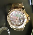 Rolex 18k Yellow Gold 40mm Yachtmaster Black Mop Dial 16628b