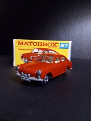 Matchbox RARE Superfast #67 Volkswagen 1600 Red In Original F Type Script Box - Image 1 of 4