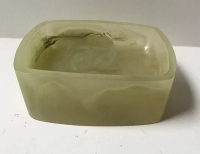 Porta-saboneteira resistente vintage Martha verde nublado resina retângulo 4,6L x3,4"W - Imagem 1 de 4