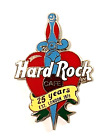 Hard Rock Café London HRC 25 Years Est 1971 Heart & Dagger Hat Lapel Pin 3LC GCI