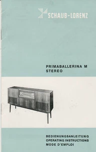 Schaub-Lorenz ""Stereo Primaballerina M"" / originale Istruzioni per l'uso - Foto 1 di 1