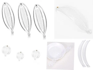 Large Banana Hair Clip Tort Twisted Long Fish Comb Grip UK Seller clear & white - Picture 1 of 21